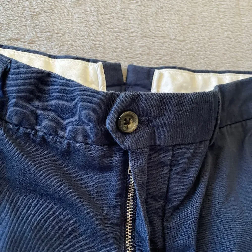 J Lindeberg Shorts Mens 32 Blue Linen Blend Golf Activewear Casual Classic